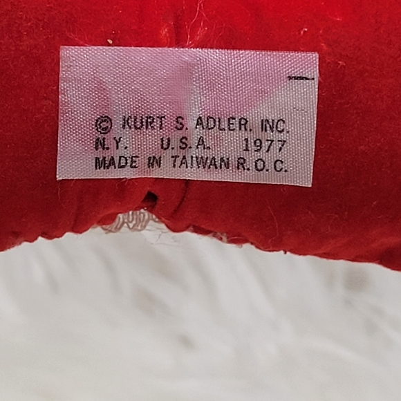 Kurt Adler 70s vintage velvet cloth Angel Christmas ornament - Picture 2 of 8